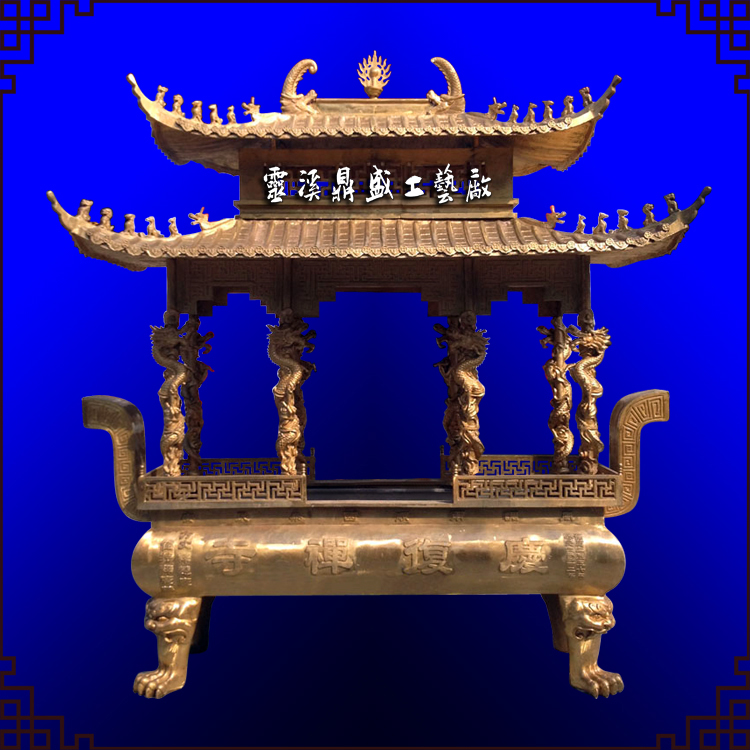 Ancestral Hall Incense Stove View Incense Stove Temple Yard Incense Stove Iron Incense Stove Large iron incense stove Two-floor large incense stove