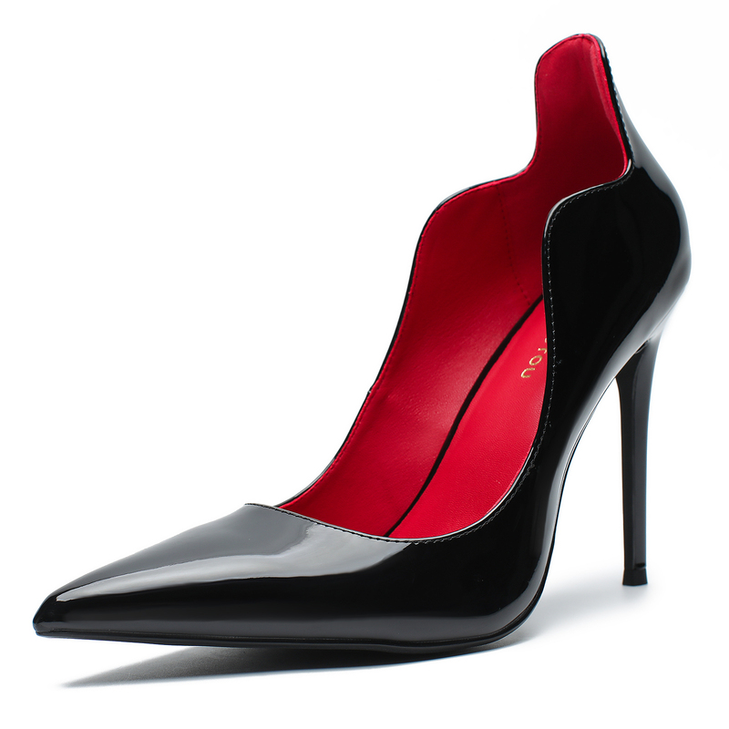 Black Silk Beauty Dam-G-5 Nightclub Cross-Dressing Sexy Men's Cd High Heels with a Heel Height of 12cm
