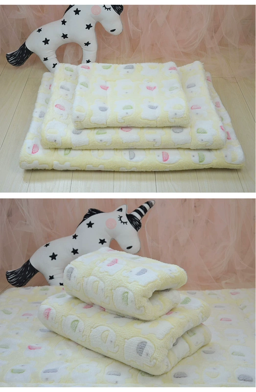 Miễn phí vận chuyển chó chăn thú cưng flannel quilted chăn chó mat dày chăn kennel mèo xả rác kennel mat - Cat / Dog hàng ngày Neccessities