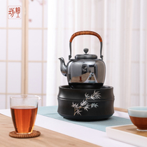 Japanese silver kettle Sterling silver 9999 kettle Handmade tea ceremony Household tea making teapot Fine workshop silver kettle