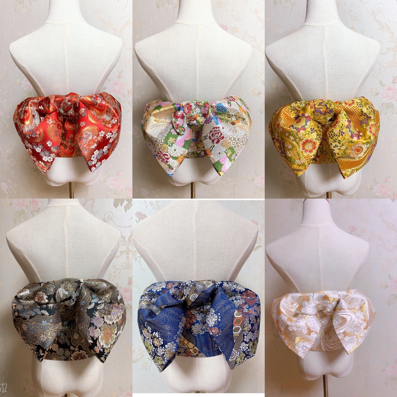 Japanese Kimono Belt, High-End Brocade Ribbon Belt, Japanese-Style Kimono Decorative Belt, Multi-Flower Design
