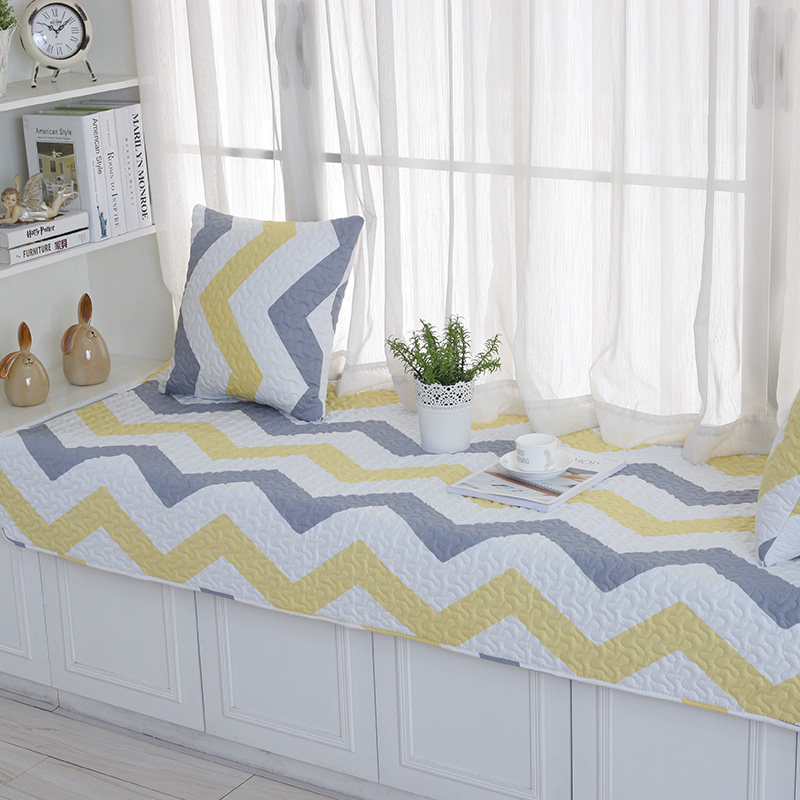 Balcony blanket bay window mat custom-made window sill mat bedroom pure cotton tatami simple modern cushion children's summer four seasons