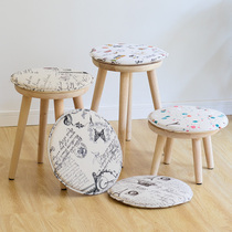 Cotton and linen non-slip office round cushion seat cushion round chair cushion ass cushion round stool dining chair cushion