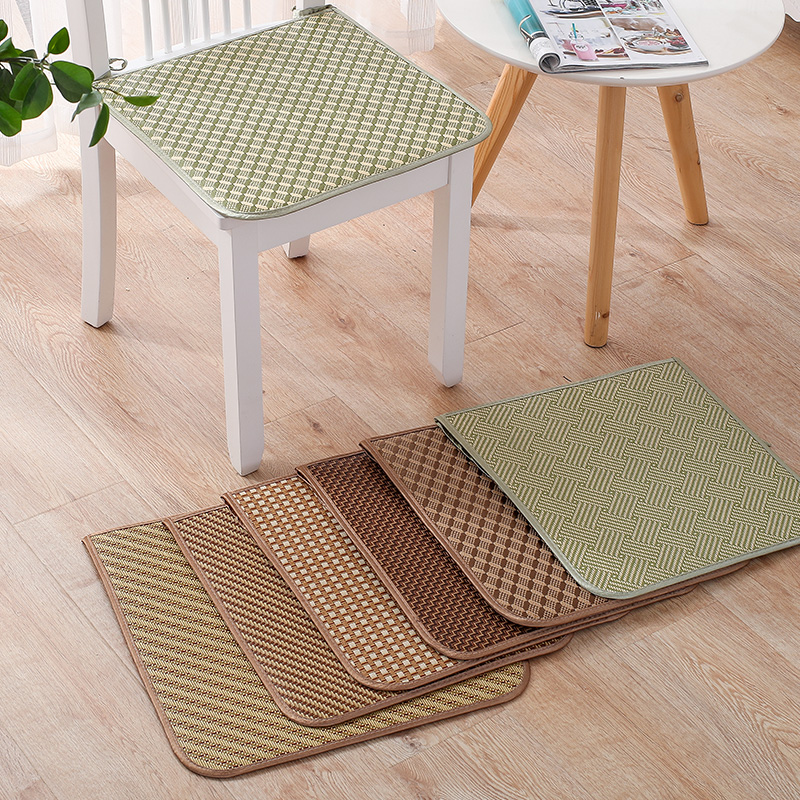 Rattan mat ice silk cushion summer dining chair cushion summer office chair car non-slip breathable rattan seat cushion