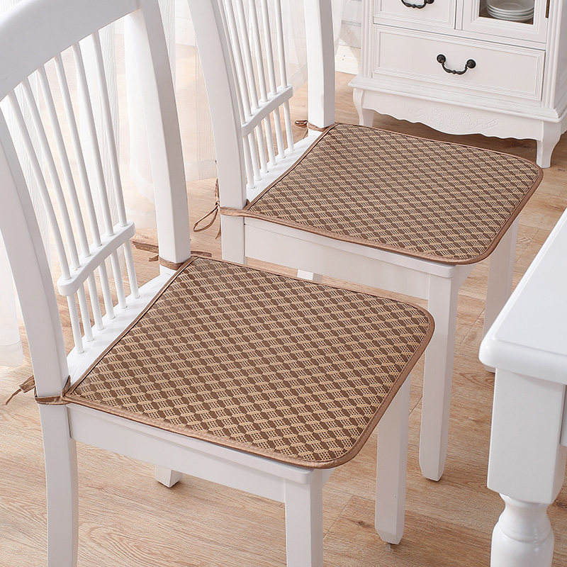 Rattan and bamboo mat cushion summer dining chair cushion summer office chair car non-slip breathable student rattan seat cushion