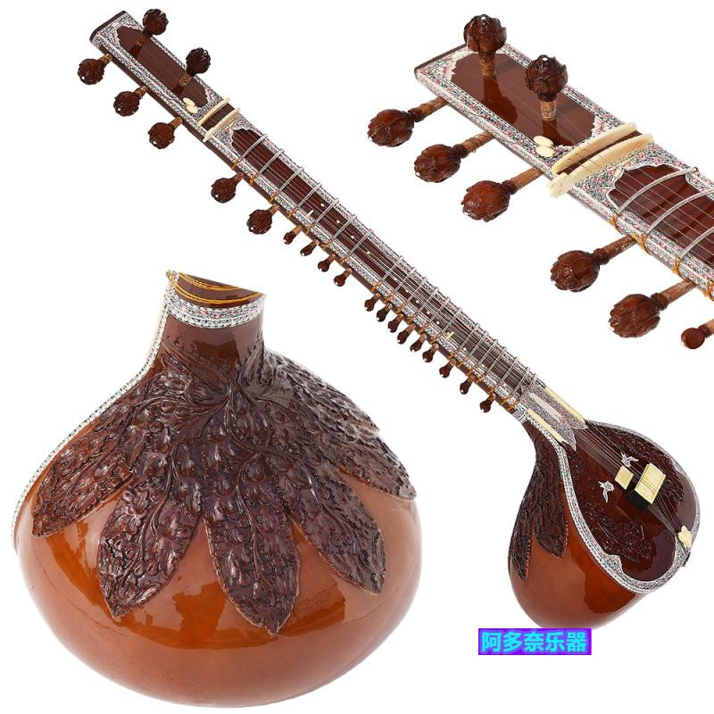 Indian import instrument Sitacen full size Traditional Sitar violin professional playing Ravi Chanka style