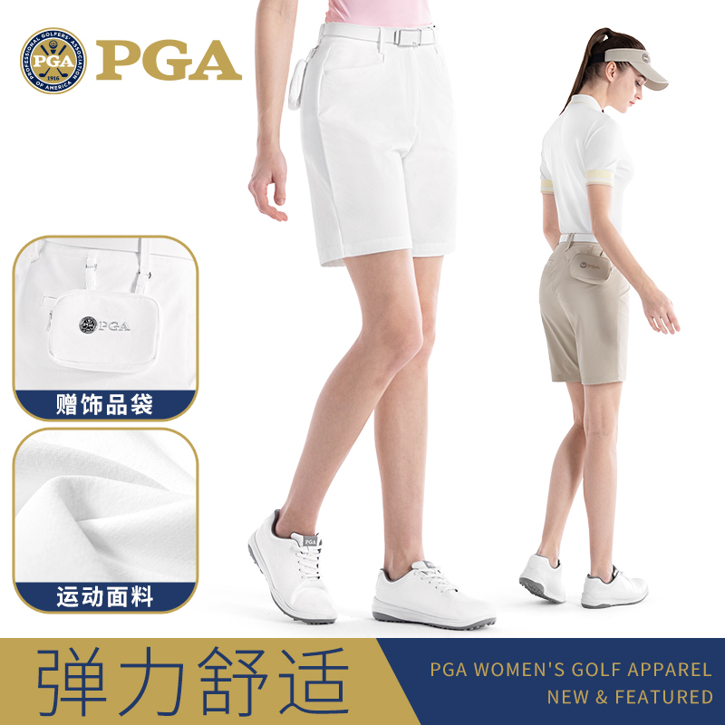 American Pga Golf Women's Pants Summer Women's Golf Shorts Ladies' Shorts Clothing Sports Quick-Drying Pants with Waist Bag American Pga Golf Women's Pants Summer Women's Golf Shorts Ladies' Shorts Clothing Sports Quick-Drying Pants with Waist Bag