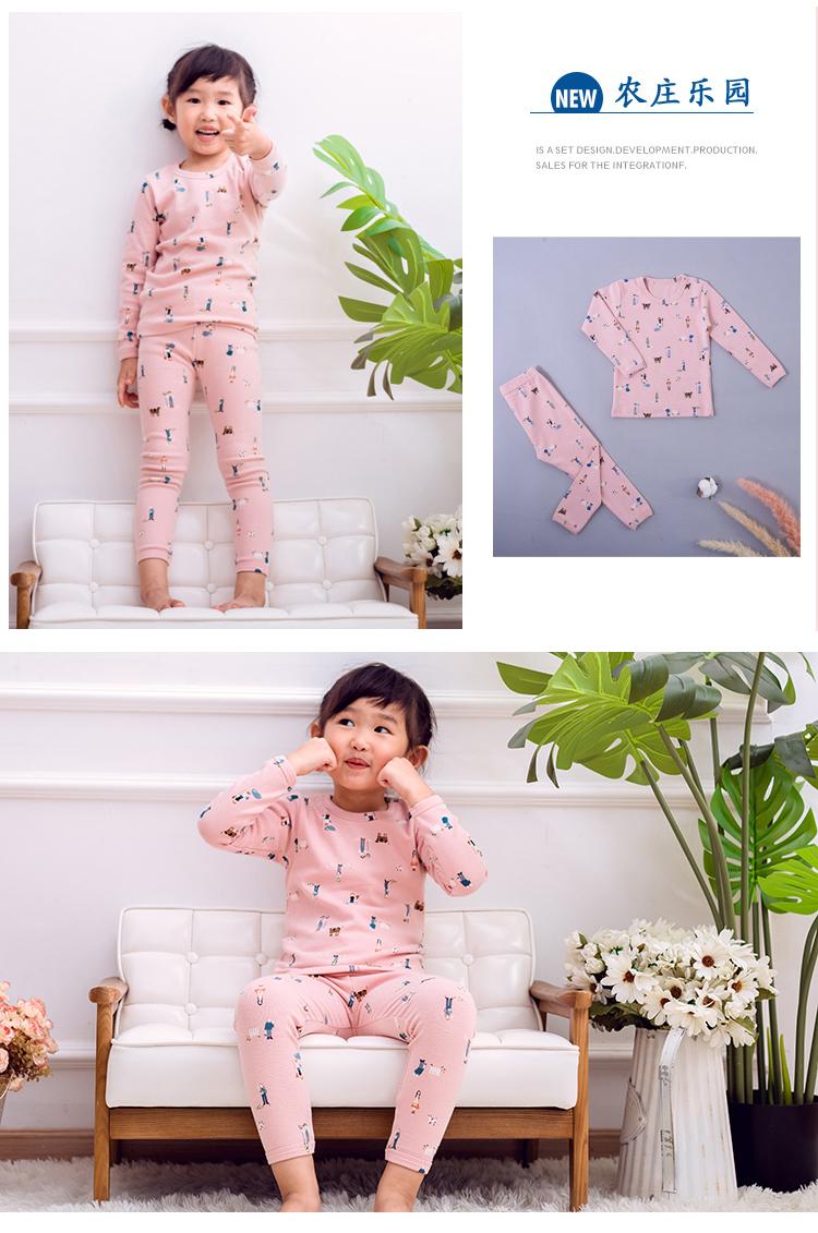 Bộ đồ lót mùa thu và mùa đông cho bé bộ quần áo mùa thu bé trai và bé gái mùa thu bộ quần áo cotton cho bé đồ bộ em bé