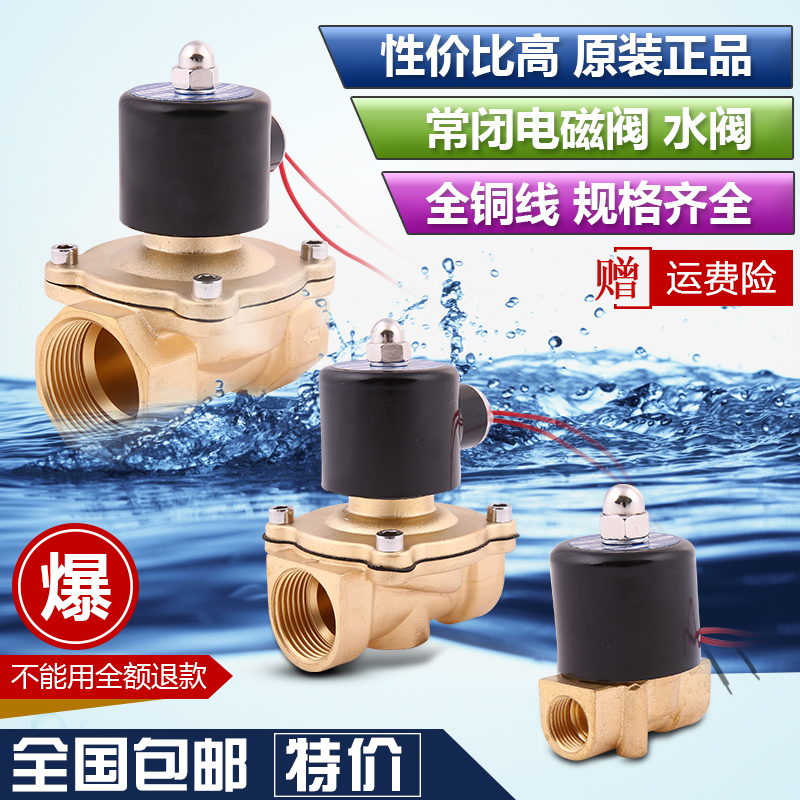 2W series water solenoid valve DN15 20 32 2 inch 1 inch 6 minutes 4 minutes AC220V DC24V