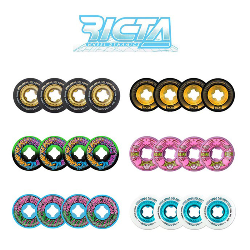 Ricta Professional Skateboard Action Wheels Imported from the United States, High-Hardness Street-Style Action Stunt All-Round Wheels for Skateboarding Ricta Professional Skateboard Action Wheels Imported from the United States, High-Hardness Street-Style Action Stunt All-Round Wheels for Skateboarding