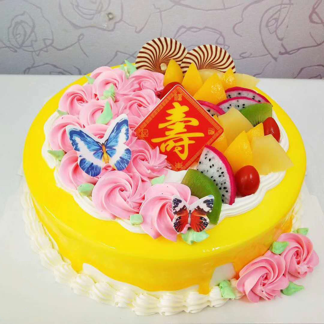 Birthday cake booking Same city delivery to the home express Daxinganling city Mata River Mohe Gag Daci in the middle of the road