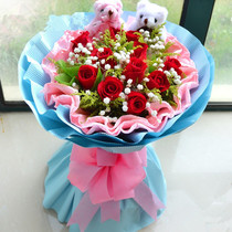 Red Rose Distribution Jiaozuo Flower Shop Puyang Zhou kou to book a flower crane wall to send flowers and flowers in Tongcheng Express