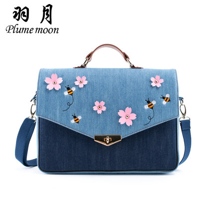 电脑包女手提13寸14寸15.6英寸可爱小清新文