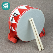 Orff musical instrument 8 inch small war drum Childrens snare drum early education melody toy educational kindergarten hand beat waist drum 3 years old