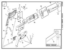 Dewei original parts 650 Watt hand electric drill DWD024 original Rotor Stator carbon brush switch gear
