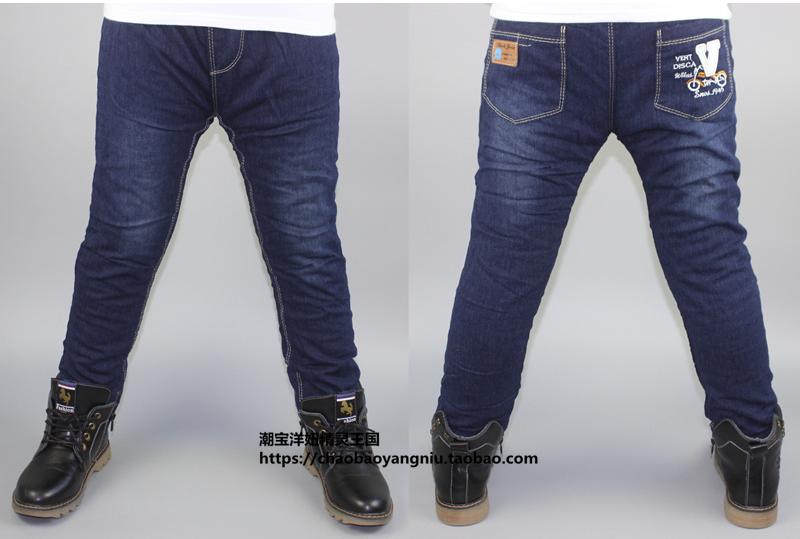 Quần jeans bé trai cộng với nhung cộng với cotton dày mùa đông 2018 quần trẻ em cotton mới cho trẻ em short jean bé trai