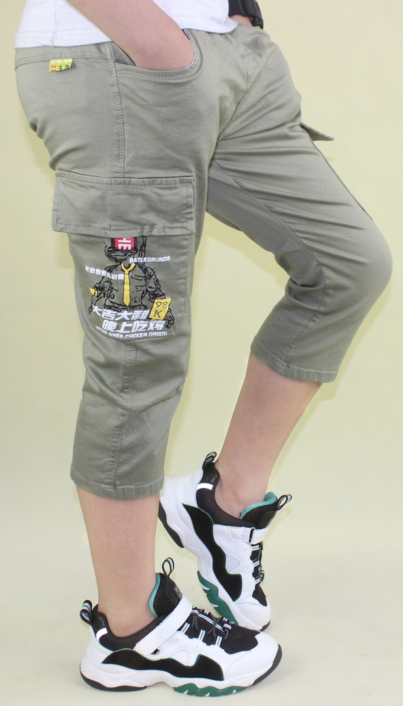 2019 nam Quần soóc Boys Boys Bảy quần Big Kids Inpants Childrens Casual Pants Workpants mùa hè ăn mặc Hàn Quốc.