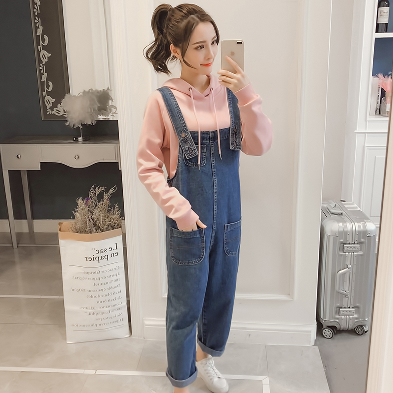Bộ đồ denim hai mảnh phù hợp với mùa thu 2018 mới shop thời trang nữ