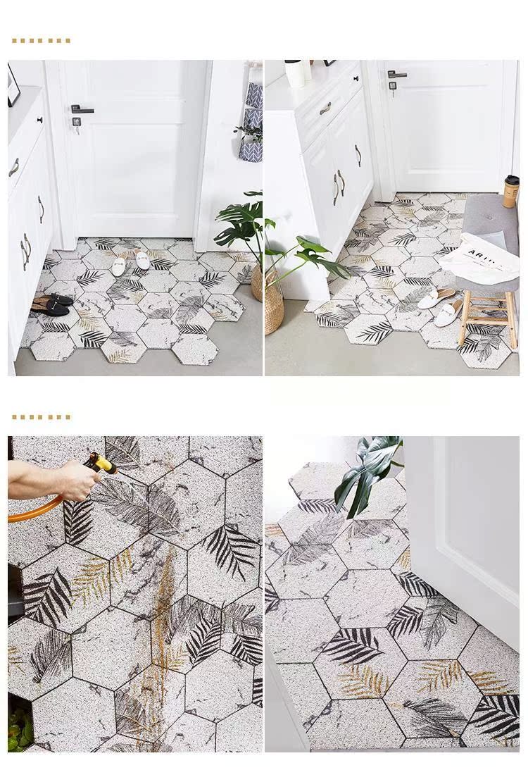 Cửa ra vào Bắc Âu thảm sàn sàn hiên lụa vòng thảm có thể được cắt vào thảm cửa màu đỏ nhà tùy chỉnh - Thảm sàn xốp sàn nhà