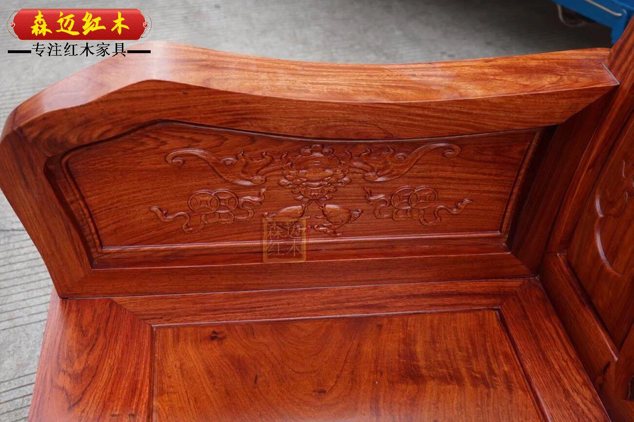 Махогани диван 缅甸花梨红木沙发 大果紫檀原木沙发全榫卯结构加厚独板 Other