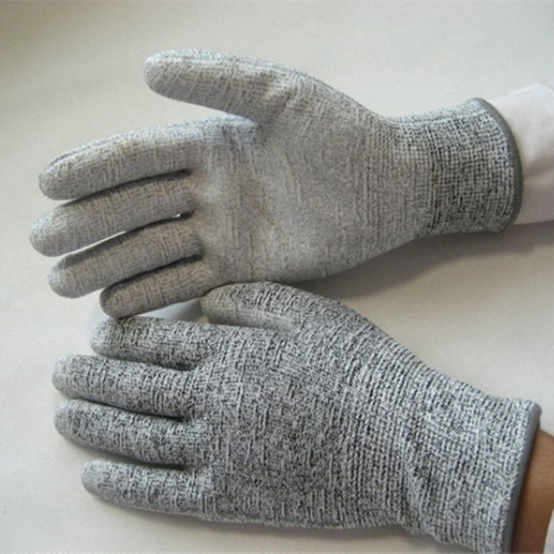 Anti-slip abrasion resistant 4-4 polyethylene HPPE anti-cutting PU coated anti-tear thickened anti-knife anti-cutting glove