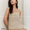 Tinghuakai new all-match simple women's thin shoulder linen free underwear fashion suspender bottoming vest for women 1052