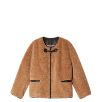 PSALTER Psalm winter crew neck sheepskin wool shearling teddy bear plush coat