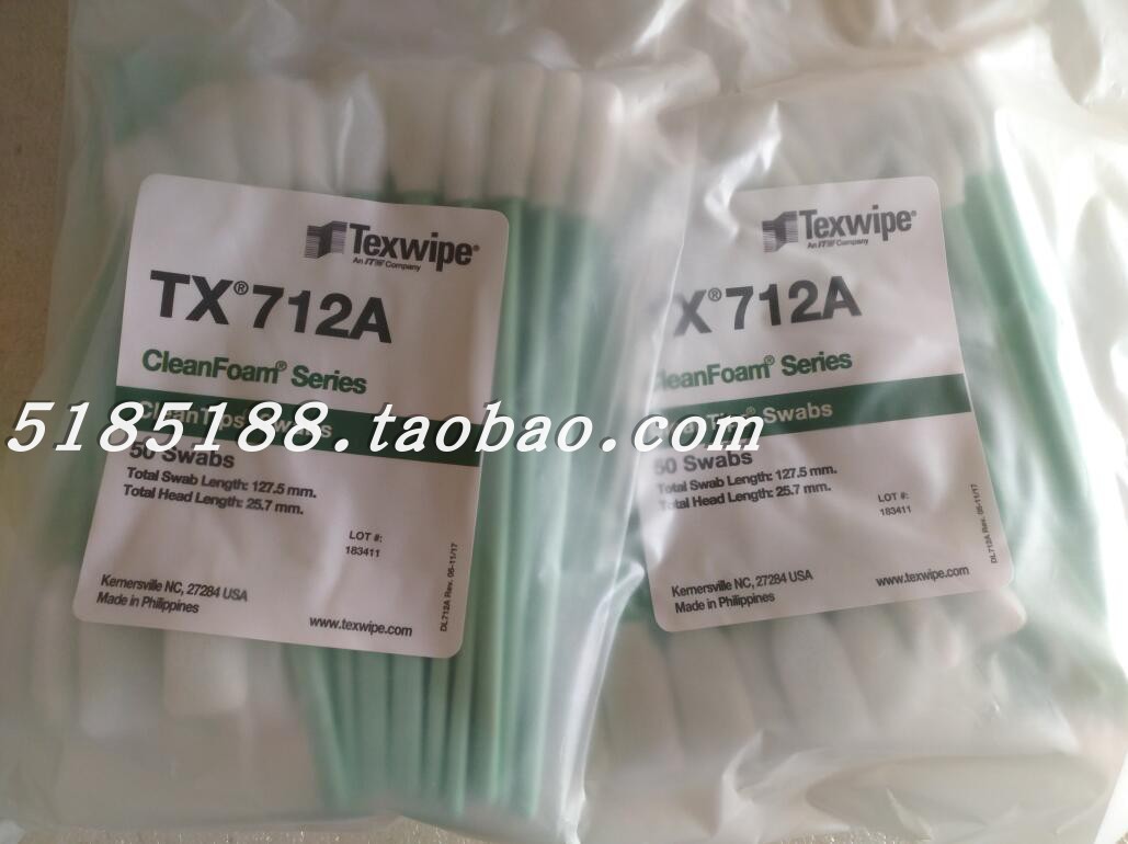 TEXWIPE cotton stick TX712A sea cotton head cotton stick cleaning cotton stick