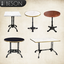 Method Outdoor Table Marble Round Table Milk Tea Shop Café American Retro Dining Bar Creative Garden Table