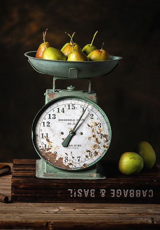  [Vintage Antique Scale] ins Food Still Life Photography Home Soft Decoration Window Display Retro Ornament Three Colors