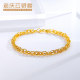 Lao Qingyun Jewelry Pure Gold 999 Gold Bracelet Plain Chain Bracelet Thousands of Threads and Versatility Gold Live Broadcast Special Photo