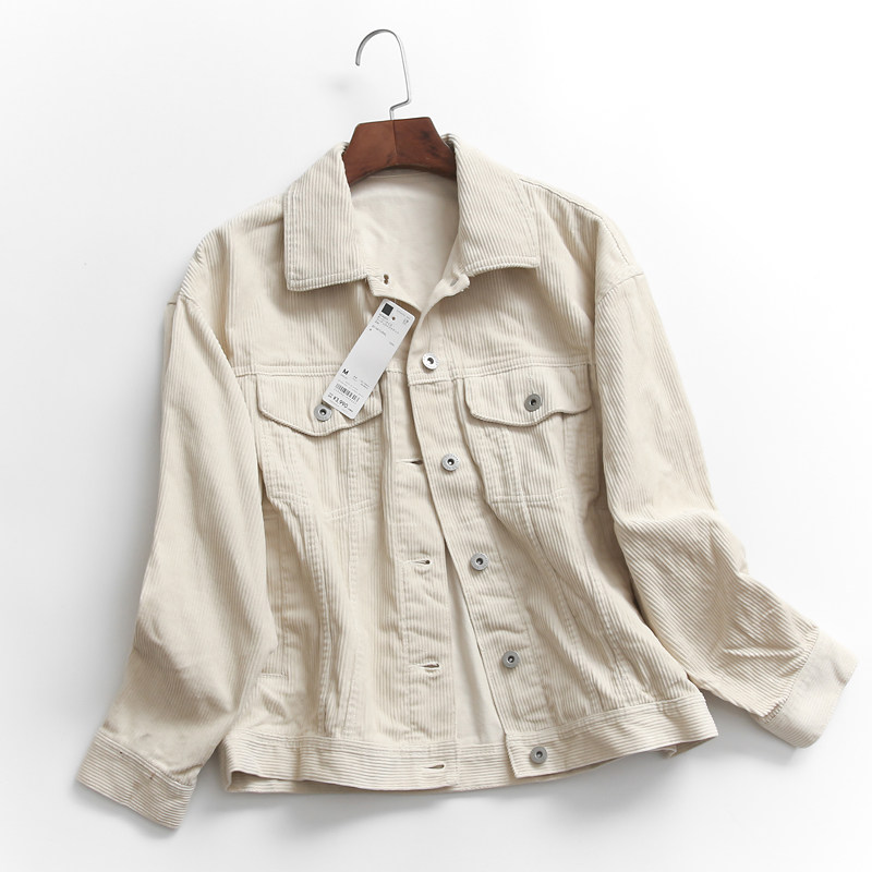 G223 Pure Color Pocket Turn Collar Straight Up Single Row Button Light Core Suede Long Sleeve Autumn Winter New 100 Hitch Casual Women's Style Jacket