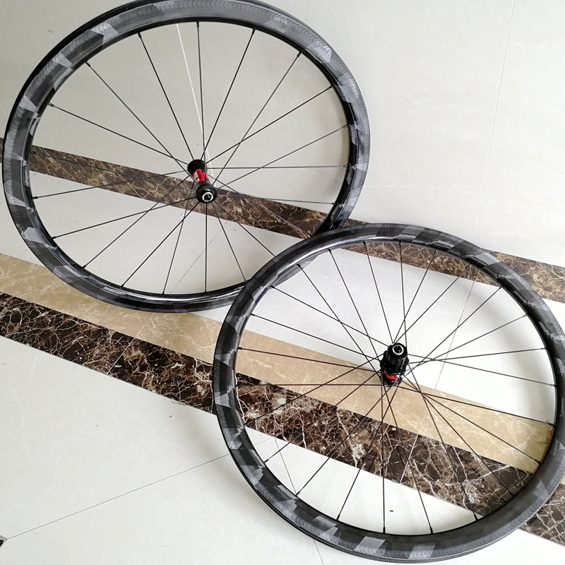 Butterfly Grain Carbon Fiber Wheel Set Reinforced Brake Side Road Bike Ultralight Wheel Set Ultralight Wheel Group 700C-Taobao