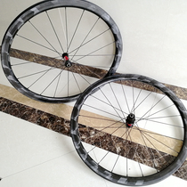 Butterfly pattern carbon fiber wheel set Reinforced brake side Road bicycle ultra-light wheel set Ultra-light wheel set 700C