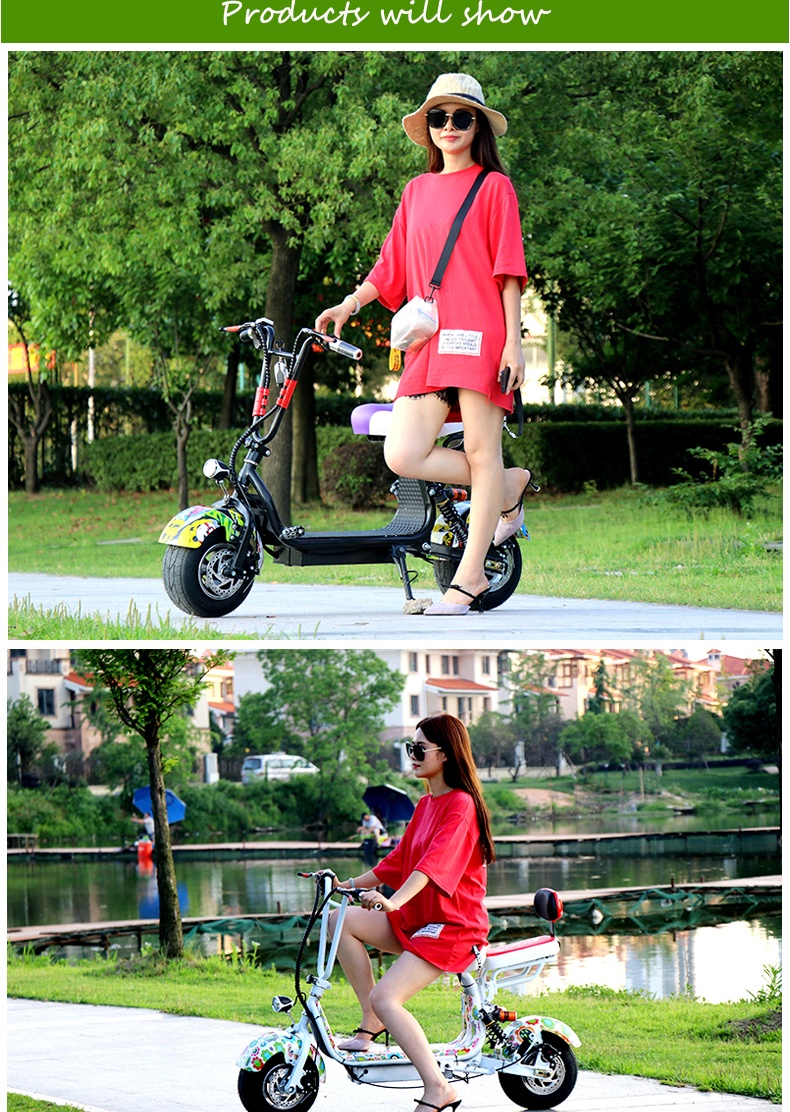 Harley nhỏ xe điện gấp xe tay ga nam và nữ loại nhỏ lái xe thế hệ lái xe pin người lớn bàn đạp điện lithium - Xe đạp điện xe đạp điện đẹp