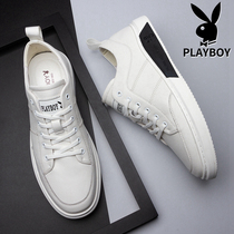 Playboy mens shoes 2021 new spring mens casual shoes Joker board shoes tide leather soft bottom white shoes