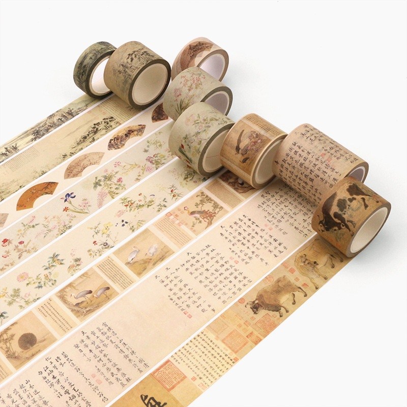 Traditional ancient wind and paper adhesive tapes Beijing Forbidden City Wentron Gift Gum Adhesive Paper Adhesive Tapes of Calligraphy and Painting