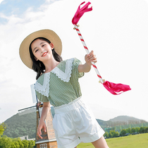 Kindergarten color hand holding flower stick instrument dance cheerleading square dance Bell Lotus sound game props