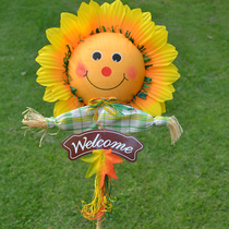 Kindergarten decoration flower Cartoon sunflower flower Performance prop flower Smiley sunflower flower Sun flower prop