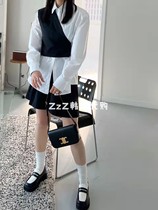 (two) ZzZ Korea Dongdaemun Spring Festival Long sleeves shirt Single shoulder Machia suit 2063