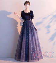 Rental star evening dress dress women 2021 New temperament host choir one two nine chorus dress