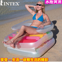 INTEX58847 Swimming Inflatable Floating Bed Water Floating Seat Beach Pad Reclining Blisters Thickening Tourism