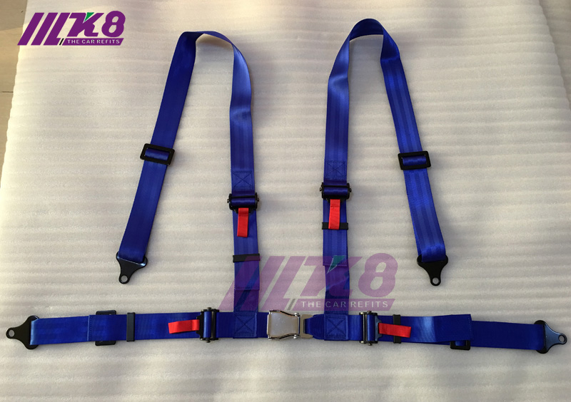 New four-point aircraft buckle racing car retrofit car seat belt 2 inch 4-point style seat belt universal