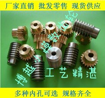 Speed ratio 1:20 self-locking 1 mold precision wear-resistant stainless steel worm and Copper Worm gear can be customized in stock