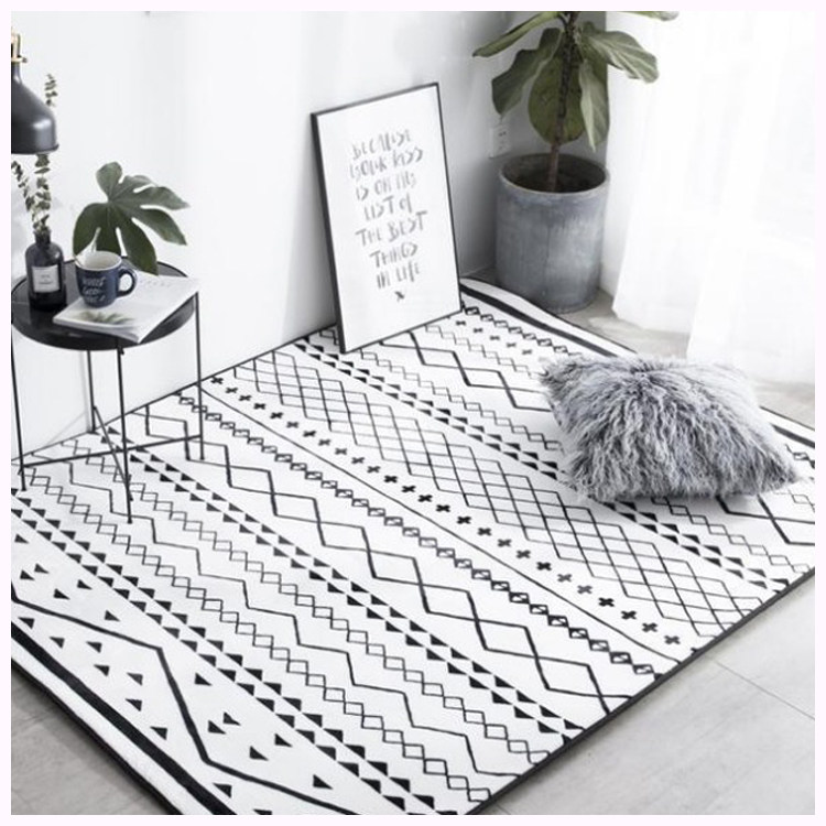 Children's real photography props ins wind Nordic black and white letter mat Photo travel wedding decoration blanket