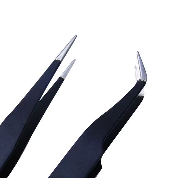 Dụng cụ làm móng tay Cung cấp chống tĩnh điện hộp đen móng tay clip clip khoan đồ trang sức nhíp clip đồ trang sức khoan - Công cụ Nail máy làm móng
