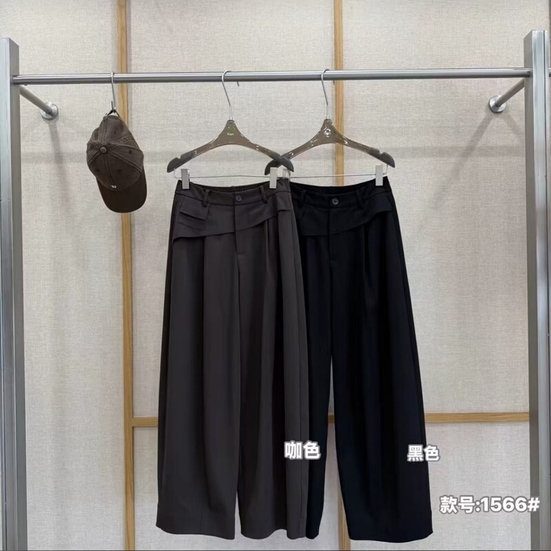 Xiao Xiao 2026 Autumn New Fashionable and Unique Casual Wide-Leg Suit Pants for Women Xj-1566