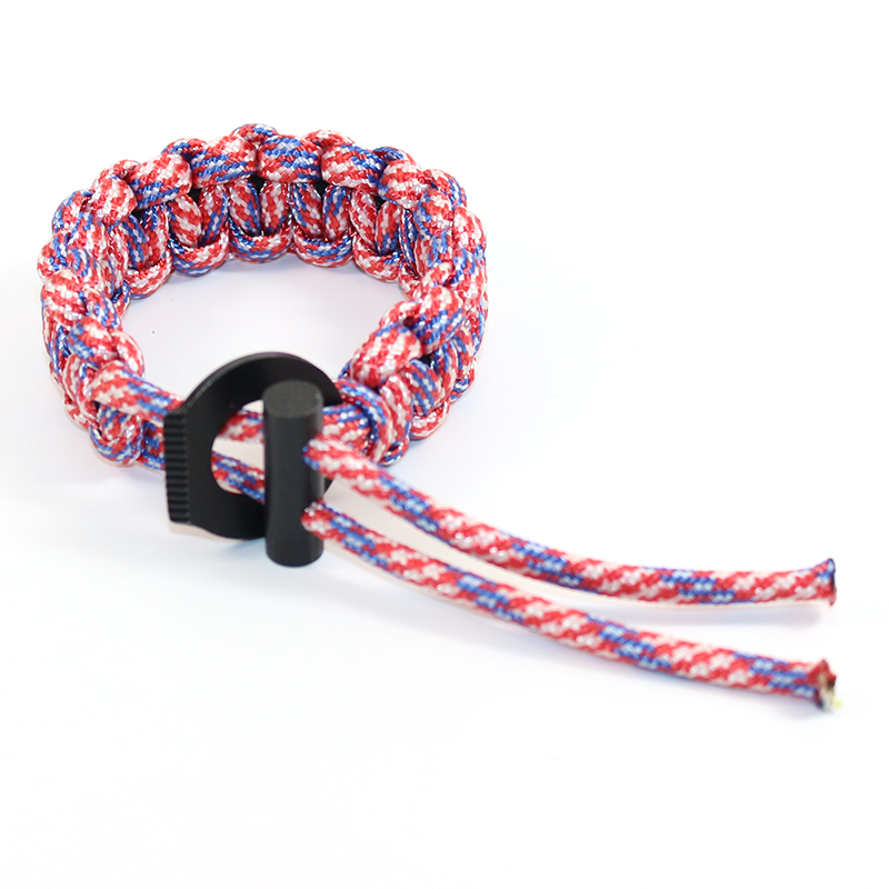 Ten-core umbrella rope braided hand chain Flintstone magnesium rod compass Field survival bracelet outdoor multi-functional elastic