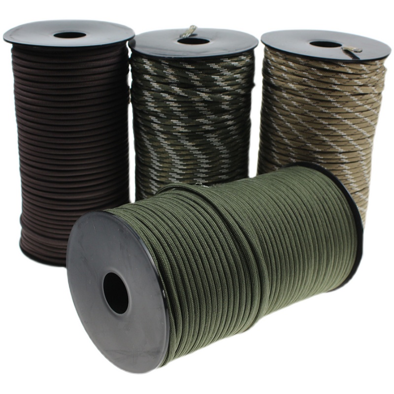 4mm7 core 100m umbrella rope outdoor safety traction rope field rescue bundle rope tent rope camouflage climbing rope