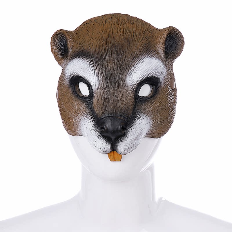 Christmas masquerade game show three-dimensional squirrel mouse cartoon mask half face EVA animal mask